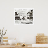 Interurban-Eisenbahn im Zentrum von Fort Worth, Te Poster (Küche)