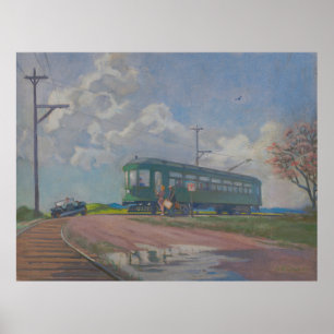 Interurban Stopp - Kulhanek Historische Eisenbahnk Poster