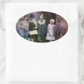 Interval am Zirkus Ovaler Aufkleber (Tasche)