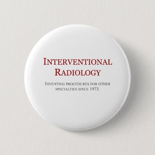 Interventional Radiologie Button (Vorderseite)