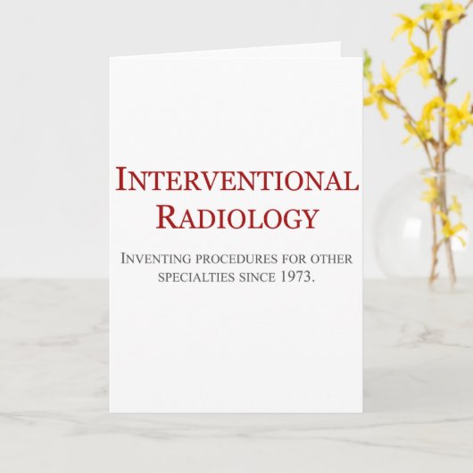 Interventional Radiologie Karte (Gelbe Blume)