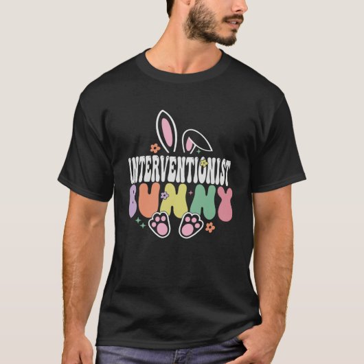 Interventionist Bunny Easter Day Groovy Family Mat T-Shirt (Vorderseite)