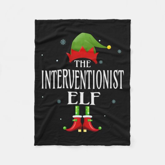Interventionist Elf Xmas Matching Family Group Chr Fleecedecke (Vorderseite)