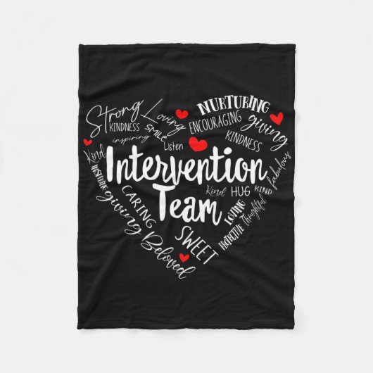 Interventionslehrer Spezialistenteam Para Interve Fleecedecke (Vorderseite)