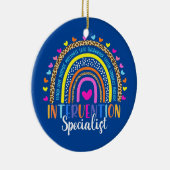 Interventionsspezialist Leopard Regenbogenlehrer Keramik Ornament (Rechts)