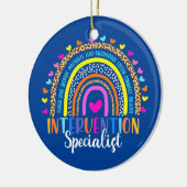 Interventionsspezialist Rainbow-Lehrer zurück Keramik Ornament (Links)