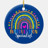 Interventionsspezialist Rainbow-Lehrer zurück Keramik Ornament (Hinten)