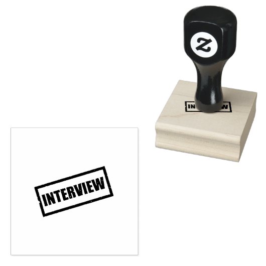 INTERVIEW HR-Abteilung Recruiter Büro Jet Black Gummistempel (Stempel)