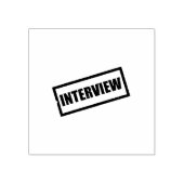 INTERVIEW HR-Abteilung Recruiter Büro Jet Black Gummistempel (Prägung)