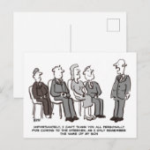 Interview mit Boss nur Erinnerung Name Son Postkarte (Vorne/Hinten)