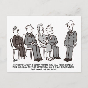 Interview mit Boss nur Erinnerung Name Son Postkarte