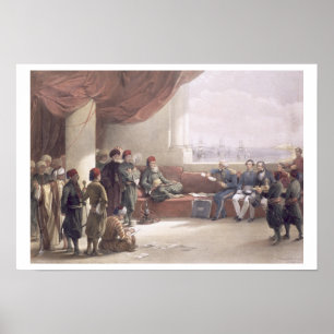 Interview mit der Vikeroy von Ägypten in seinem Pa Poster