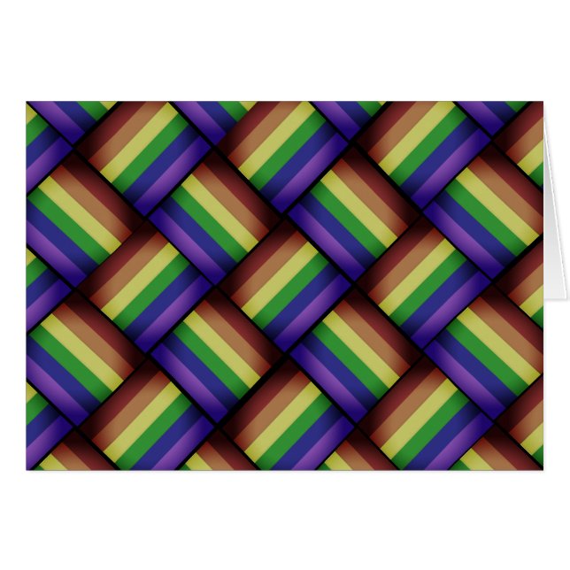 Interwoven LGBT Gay Pride Rainbow Ribbon! (Vorderseite (Horizontal))
