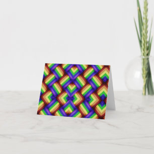 Interwoven LGBT Gay Pride Rainbow Ribbon! Karte