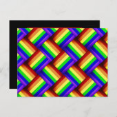Interwoven LGBT Gay Pride Rainbow Ribbon! Postkarte (Vorne/Hinten)
