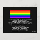 Interwoven LGBT Gay Pride Rainbow Ribbon! Postkarte (Rückseite)