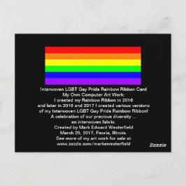 Interwoven LGBT Gay Pride Rainbow Ribbon! Postkarte