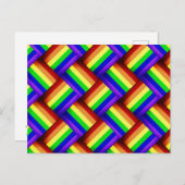 Interwoven LGBT Gay Pride Rainbow Ribbon! Postkarte (Vorne/Hinten)
