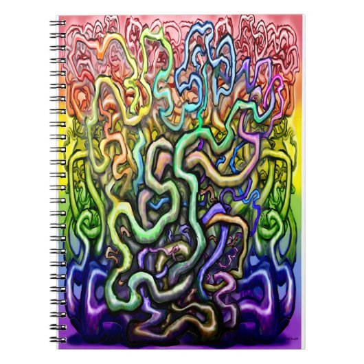 Interwoven Rainbow-Reben Notizblock (Vorderseite)