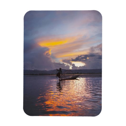 Intha Fischer-Bein Ruderboot mit Netz Magnet (Vertikal)