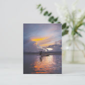 Intha Fischer-Bein Ruderboot mit Netz Postkarte (Stehend Vorderseite)