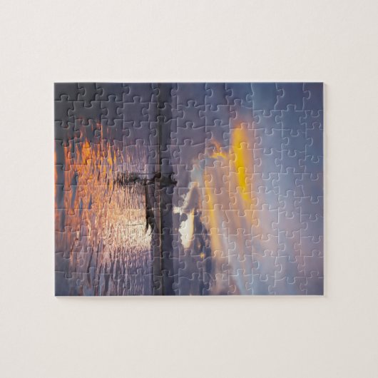 Intha Fischer-Bein Ruderboot mit Netz Puzzle (Horizontal)