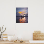 Intha-Fischer Beinruderboot fischt mit Netz Poster (Küche)