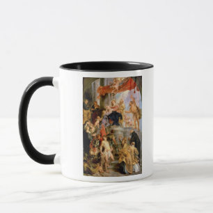 Inthronisiertes Madonna mit Kind Tasse