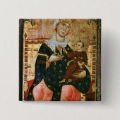 Inthronisiertes Madonna und Kind, c.1260 Button (Vorderseite)