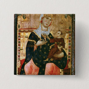 Inthronisiertes Madonna und Kind, c.1260 Button