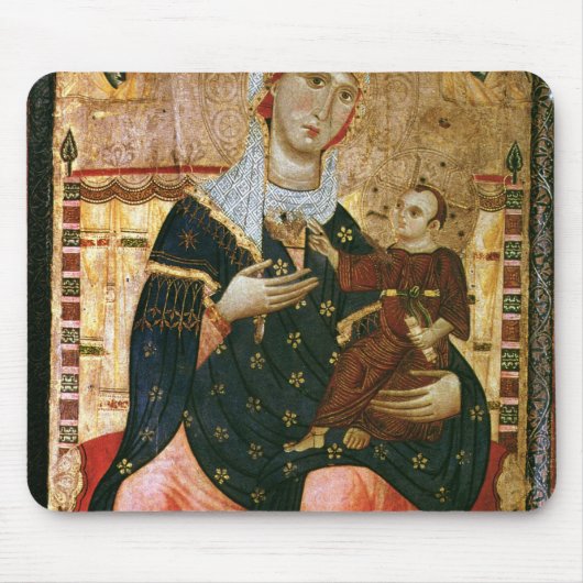 Inthronisiertes Madonna und Kind, c.1260 Mousepad (Vorne)