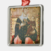 Inthronisiertes Madonna und Kind, c.1260 Silbernes Ornament (Links)