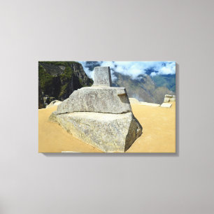 Inti Watana Stone Calendar at Machu Picchu, Peru Leinwanddruck