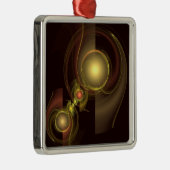 Intimate Connection Abstract Art Square Ornament Aus Metall (Rechts)