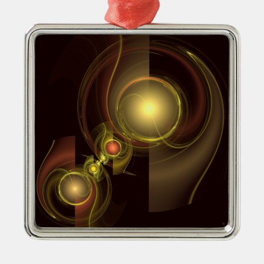 Intimate Connection Abstract Art Square Ornament Aus Metall (Vorne)