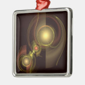 Intimate Connection Abstract Art Square Ornament Aus Metall (Links)