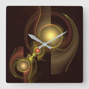 Intimate Connection Abstract Art Square Quadratische Wanduhr