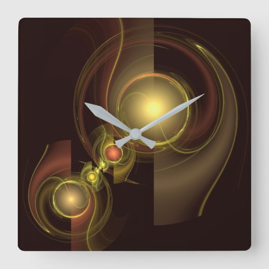Intimate Connection Abstract Art Square Quadratische Wanduhr (Vorderseite)