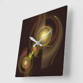 Intimate Connection Abstract Art Square Quadratische Wanduhr (Winkel)