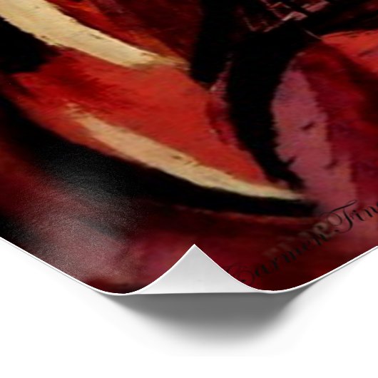 "Intimate Still Life with Incident", Glossy Poster (Ecke)