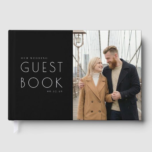 Intime beige Stadtfoto Gästebuch (Vorderseite)