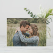 Intime erdige Jeans-Foto Einladung (Stehend Vorderseite)