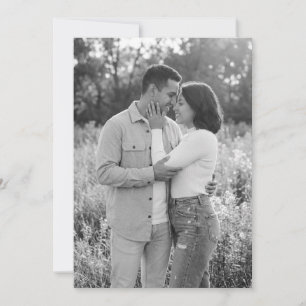 Intime graue realistische Fotografie Einladung