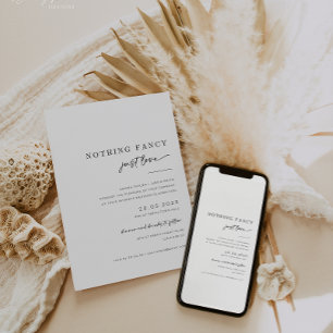 Intime Hochzeit lädt nichts Extravagantes ein, nur Einladung