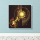 Intime Verbindung Abstrakt Schwarz/Weiß Leinwanddruck (Insitu (Holzboden))