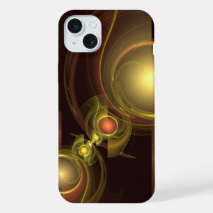 Intime Verbindung Goldenes Energie-Abstraktes Kuns iPhone 15 Plus Hülle