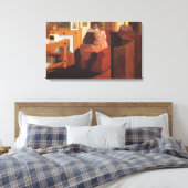 Intimität Paare in einem Interieur mit Leinwanddruck (Insitu (Schlafzimmer))