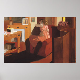 Intimität Paare in einem Interieur mit Poster