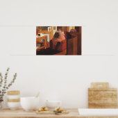 Intimität Paare in einem Interieur mit Poster (Küche)