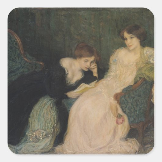 Intimität Quadratischer Aufkleber (Vorderseite)